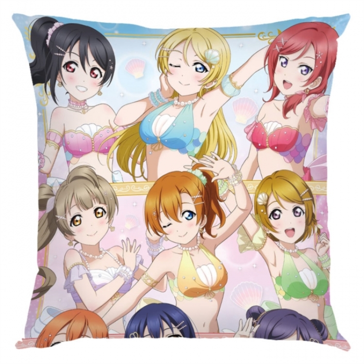 LoveLive Anime square full-color pillow cushion 45X45CM NO FILLING 