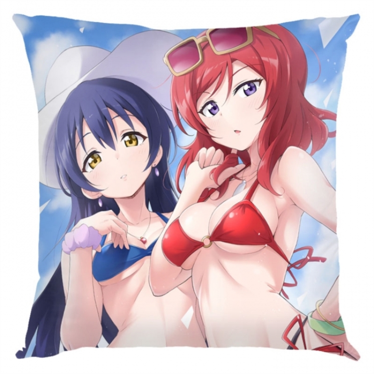 LoveLive Anime square full-color pillow cushion 45X45CM NO FILLING 