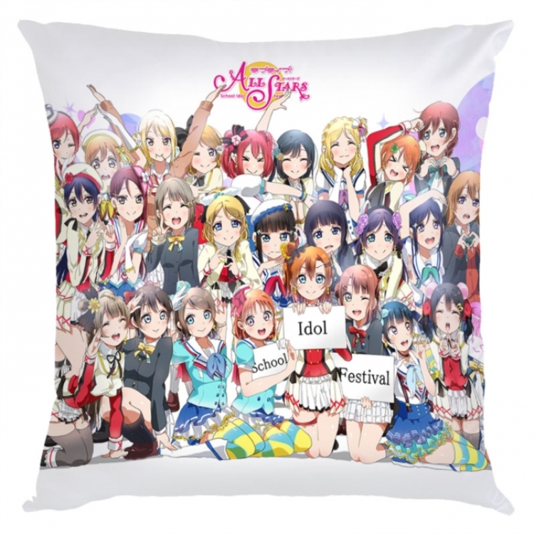 LoveLive Anime square full-color pillow cushion 45X45CM NO FILLING 