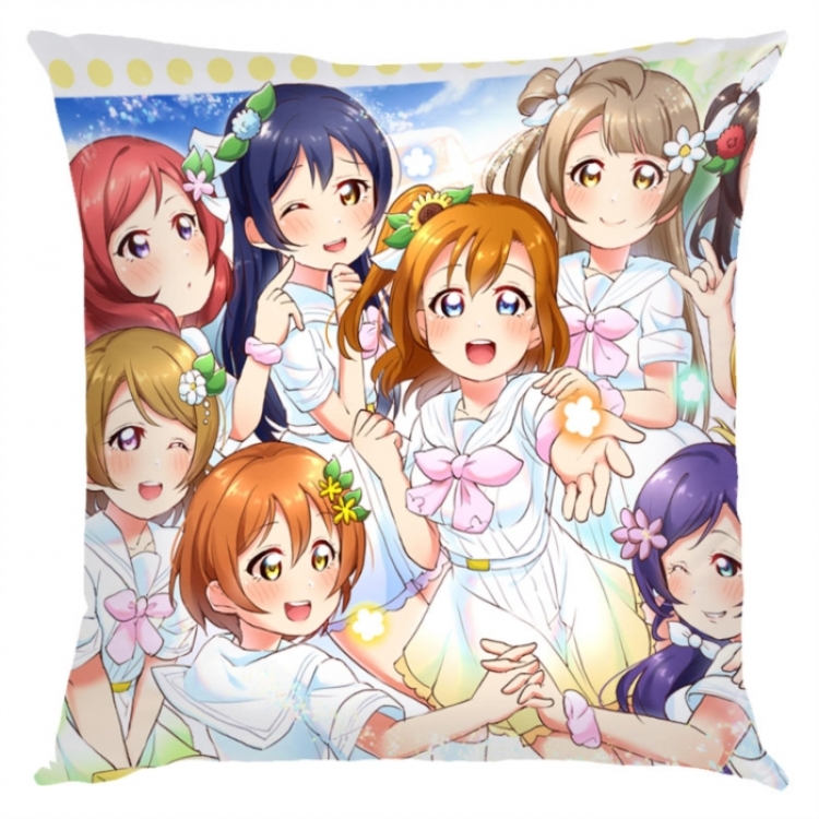 LoveLive Anime square full-color pillow cushion 45X45CM NO FILLING 