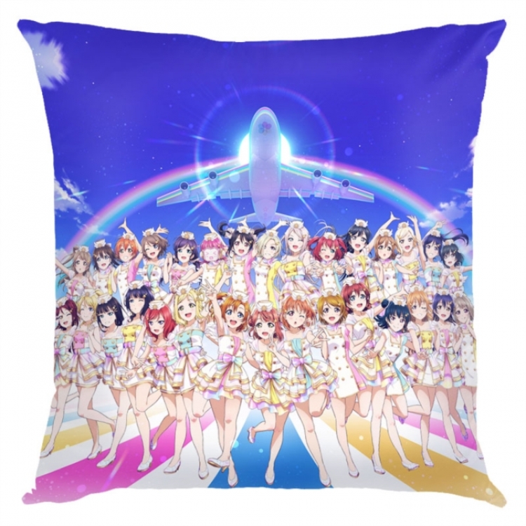 LoveLive Anime square full-color pillow cushion 45X45CM NO FILLING 
