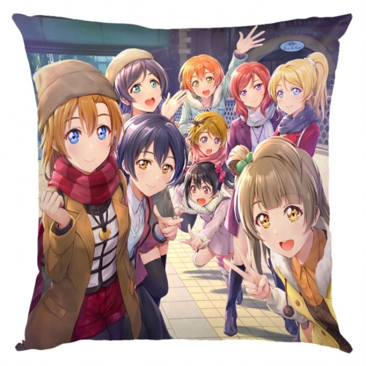 LoveLive Anime square full-color pillow cushion 45X45CM NO FILLING 