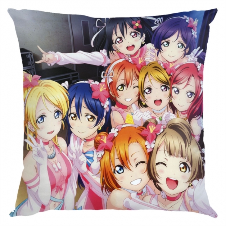 LoveLive Anime square full-color pillow cushion 45X45CM NO FILLING 