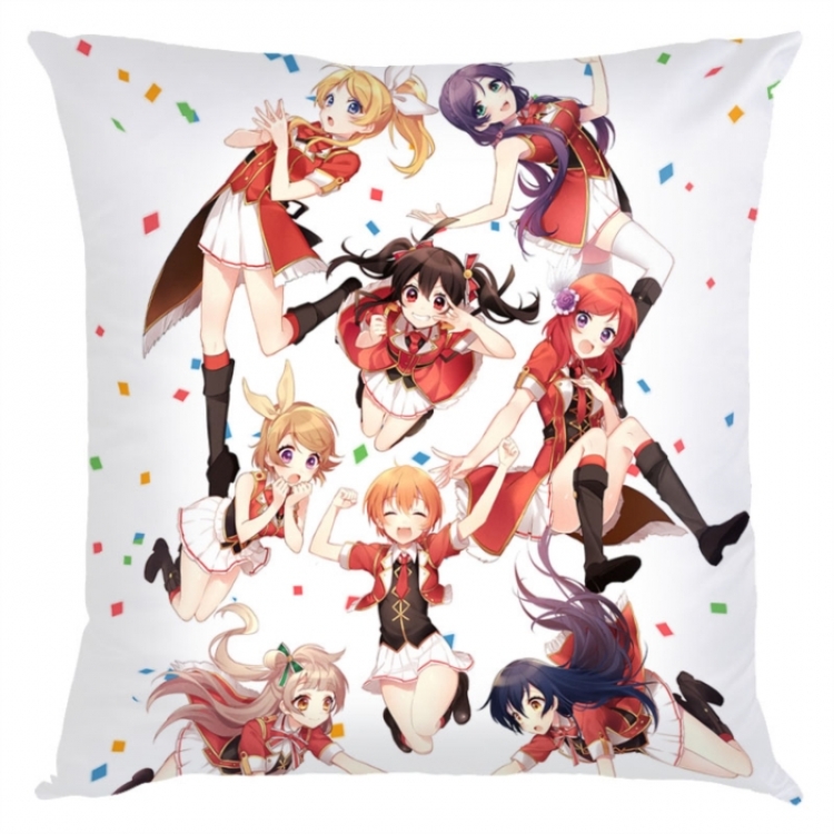 LoveLive Anime square full-color pillow cushion 45X45CM NO FILLING 