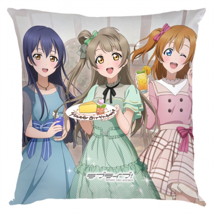 LoveLive  Anime square full-color pillow cushion 45X45CM NO FILLING 