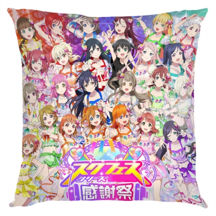 LoveLive  Anime square full-color pillow cushion 45X45CM NO FILLING 