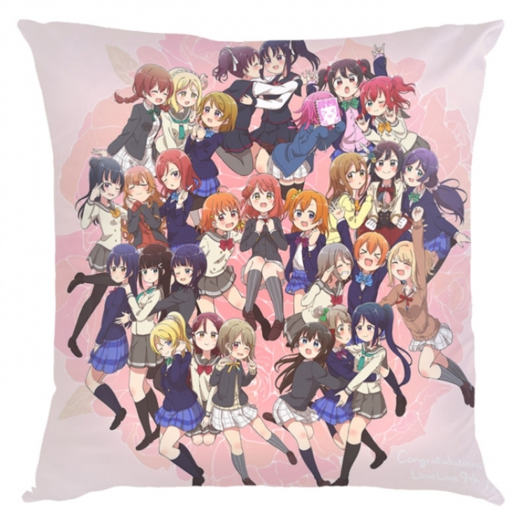 LoveLive  Anime square full-color pillow cushion 45X45CM NO FILLING 