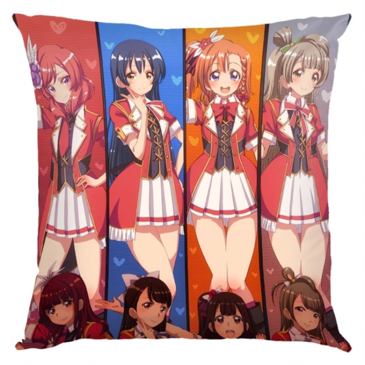LoveLive  Anime square full-color pillow cushion 45X45CM NO FILLING 