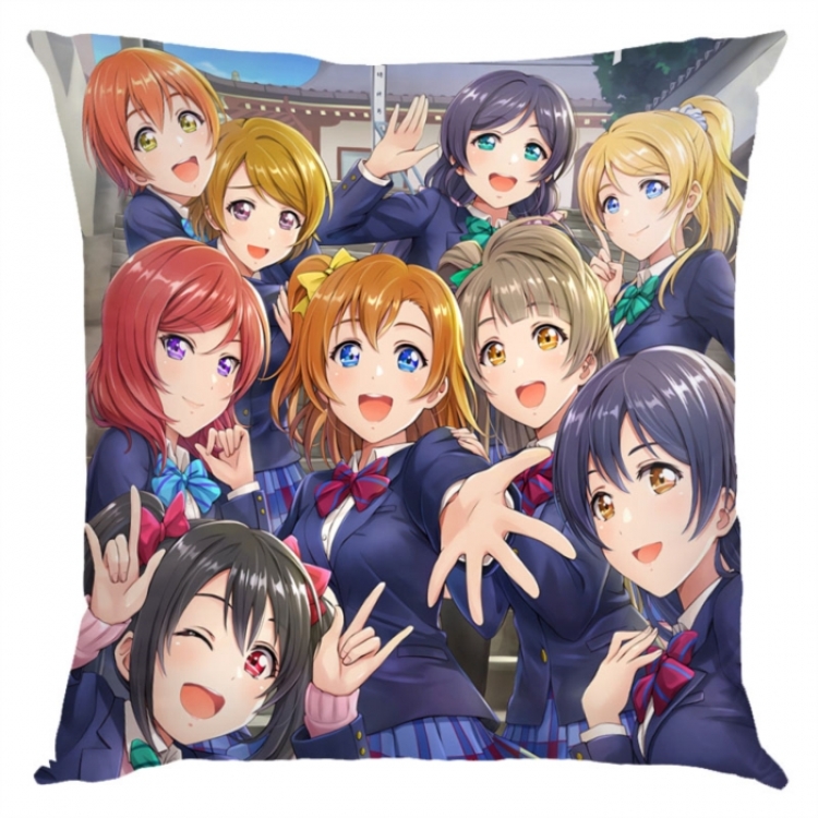 LoveLive  Anime square full-color pillow cushion 45X45CM NO FILLING 