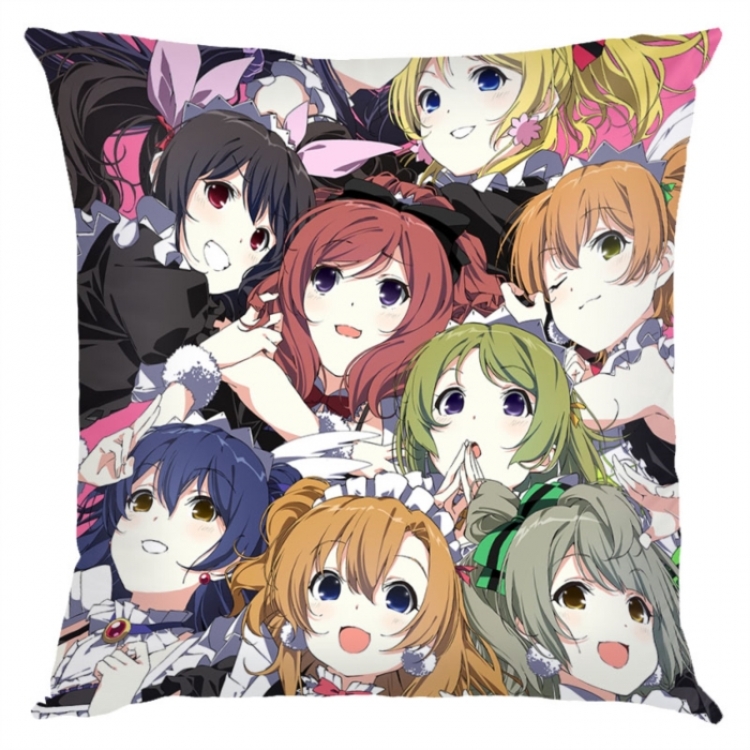 LoveLive  Anime square full-color pillow cushion 45X45CM NO FILLING 