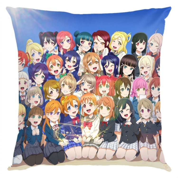 LoveLive  Anime square full-color pillow cushion 45X45CM NO FILLING 