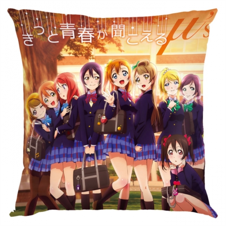 LoveLive  Anime square full-color pillow cushion 45X45CM NO FILLING 