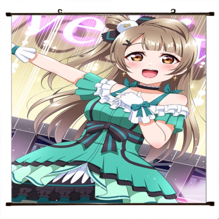LoveLive Anime black Plastic rod Cloth painting Wall Scroll 60X90CM 