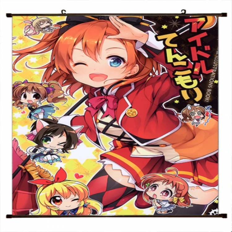 LoveLive Anime black Plastic rod Cloth painting Wall Scroll 60X90CM 