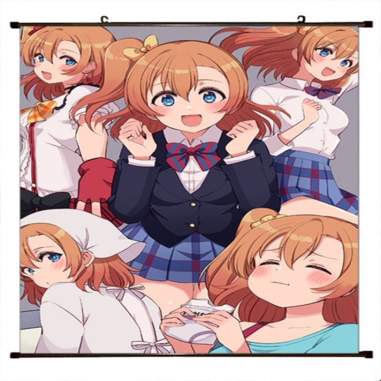 LoveLive Anime black Plastic rod Cloth painting Wall Scroll 60X90CM 