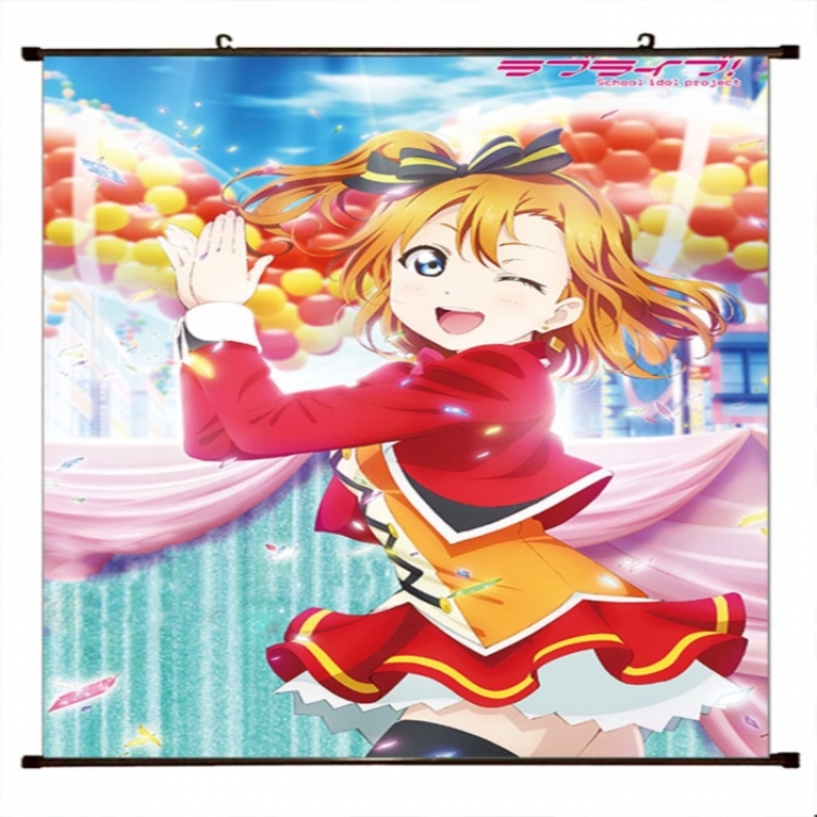 LoveLive Anime black Plastic rod Cloth painting Wall Scroll 60X90CM 