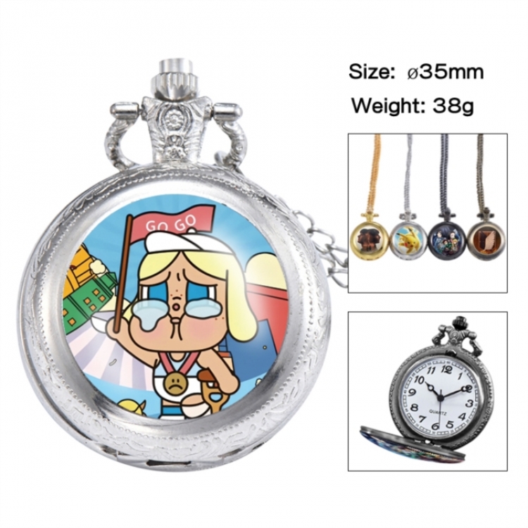 CryBaby Anime peripheral European and American retro flip pocket watch 35mm