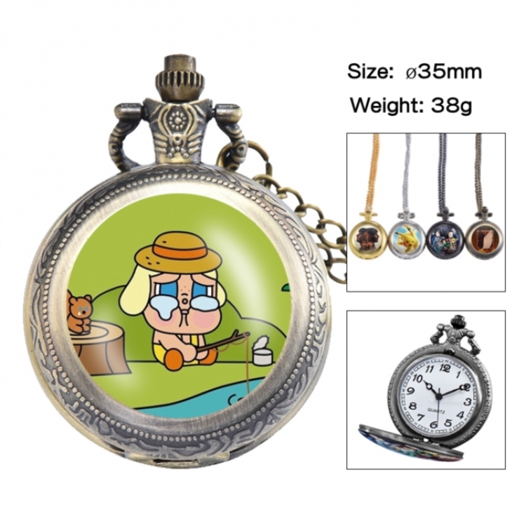 CryBaby Anime peripheral European and American retro flip pocket watch 35mm