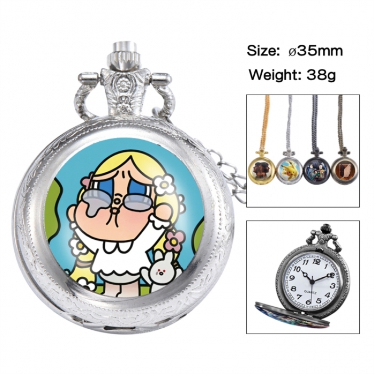 CryBaby Anime peripheral European and American retro flip pocket watch 35mm