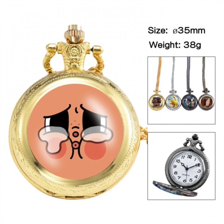 CryBaby Anime peripheral European and American retro flip pocket watch 35mm