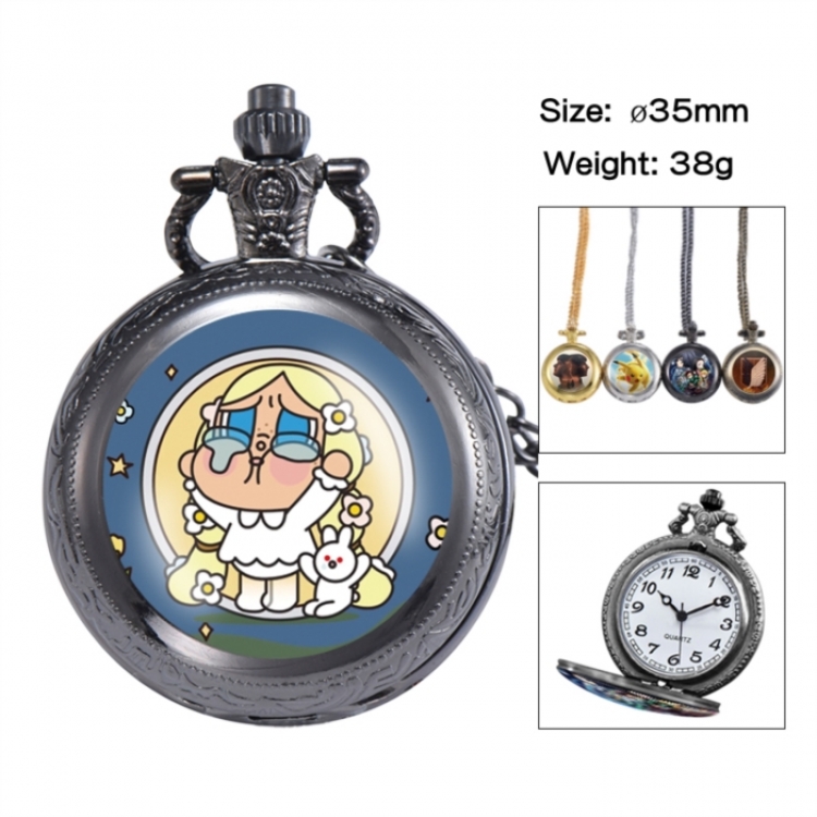 CryBaby Anime peripheral European and American retro flip pocket watch 35mm