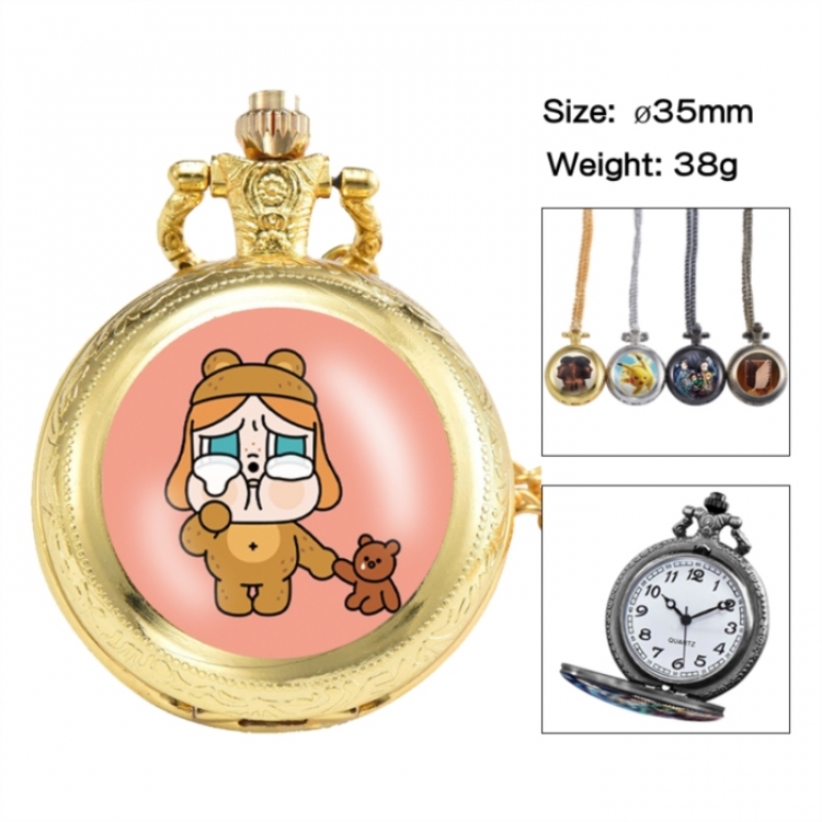 CryBaby Anime peripheral European and American retro flip pocket watch 35mm