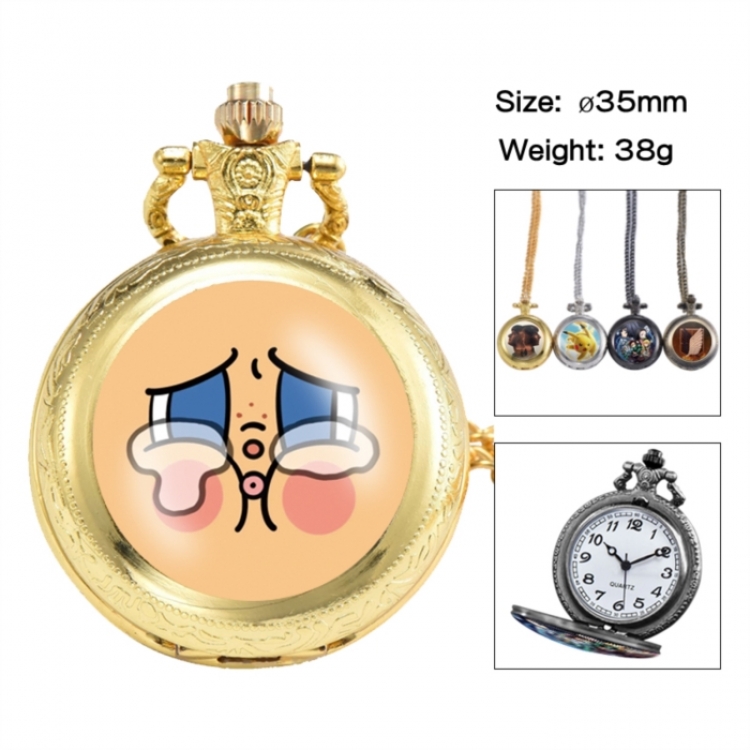 CryBaby Anime peripheral European and American retro flip pocket watch 35mm