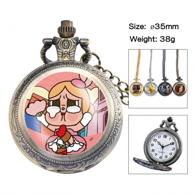 CryBaby Anime peripheral European and American retro flip pocket watch 35mm