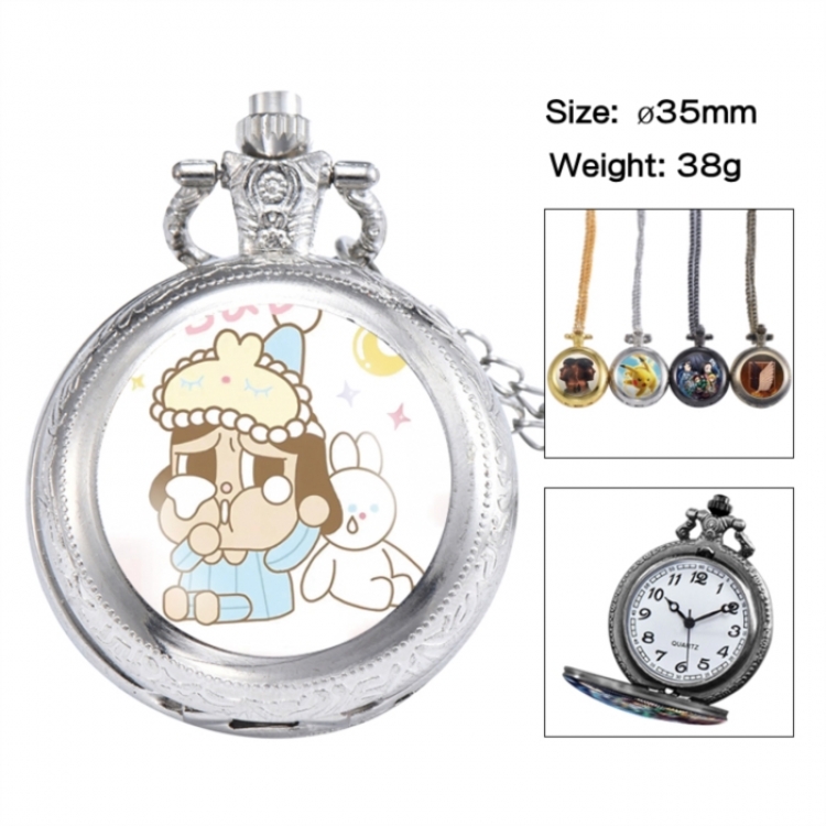 CryBaby Anime peripheral European and American retro flip pocket watch 35mm