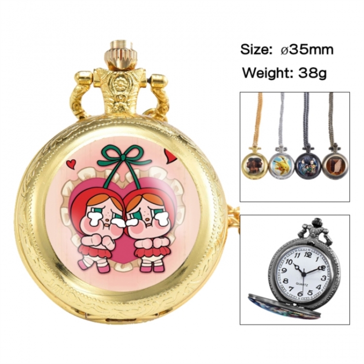 CryBaby Anime peripheral European and American retro flip pocket watch 35mm
