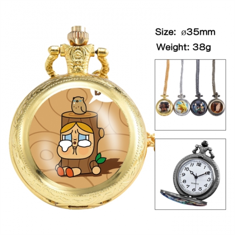CryBaby Anime peripheral European and American retro flip pocket watch 35mm