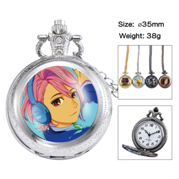 DANDADAN Anime peripheral European and American retro flip pocket watch 35mm