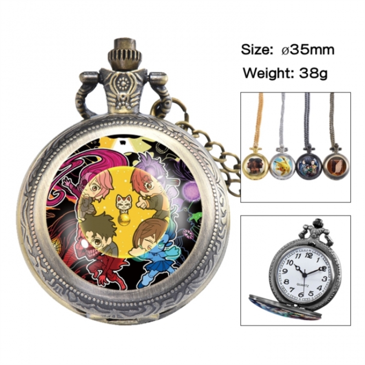 DANDADAN Anime peripheral European and American retro flip pocket watch 35mm