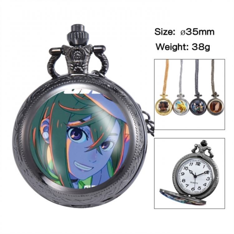 DANDADAN Anime peripheral European and American retro flip pocket watch 35mm