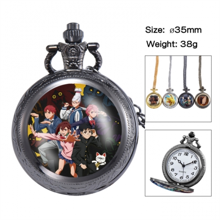 DANDADAN Anime peripheral European and American retro flip pocket watch 35mm