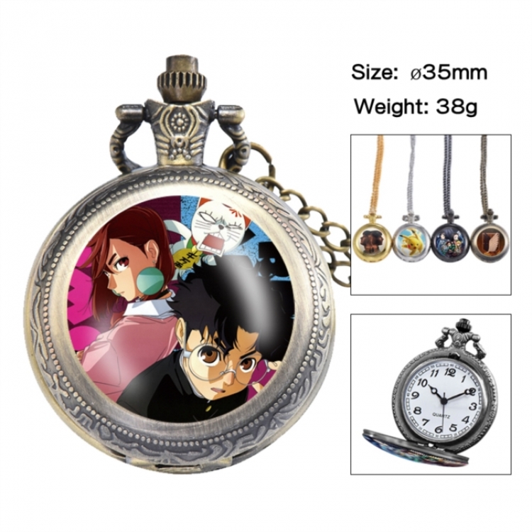 DANDADAN Anime peripheral European and American retro flip pocket watch 35mm