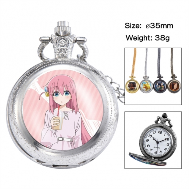 BOCCHI THE ROCK! Anime peripheral European and American retro flip pocket watch 35mm