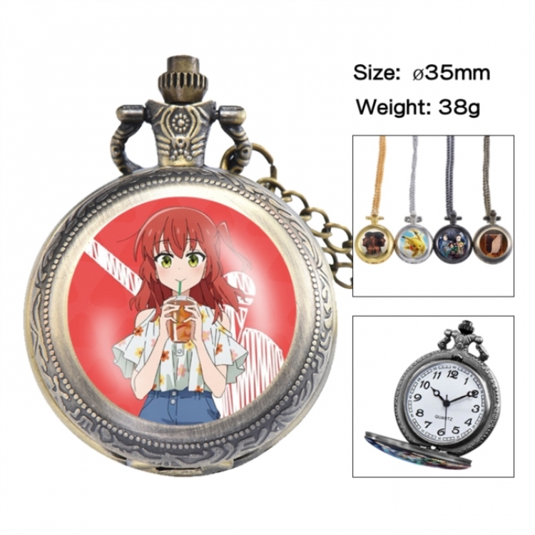 BOCCHI THE ROCK! Anime peripheral European and American retro flip pocket watch 35mm