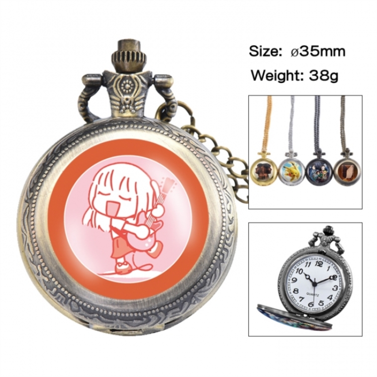 BOCCHI THE ROCK! Anime peripheral European and American retro flip pocket watch 35mm