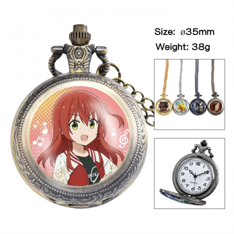 BOCCHI THE ROCK! Anime peripheral European and American retro flip pocket watch 35mm