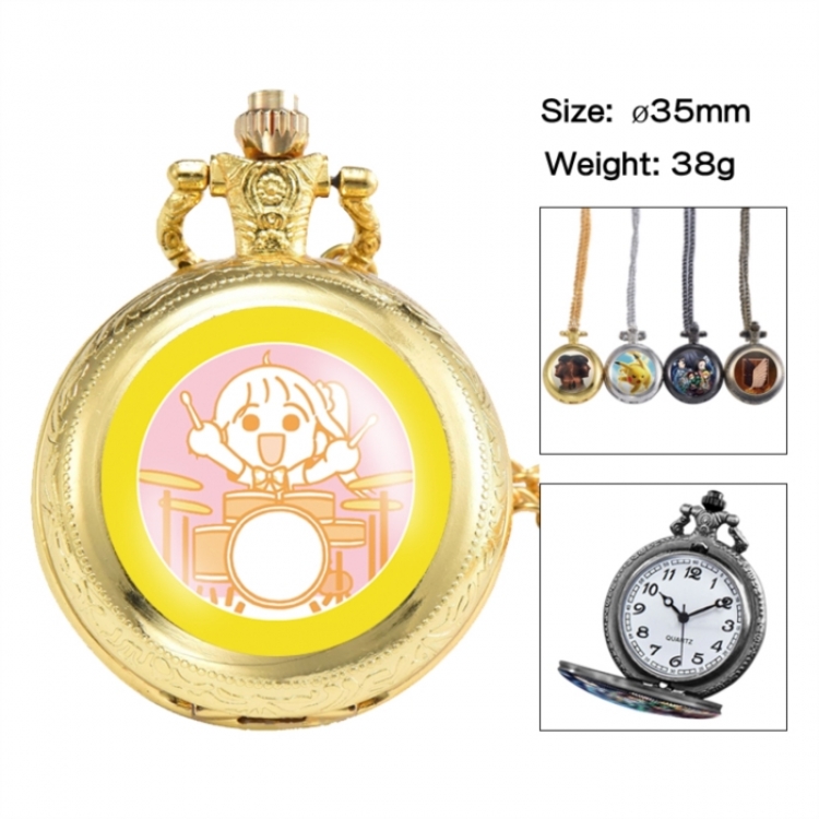 BOCCHI THE ROCK! Anime peripheral European and American retro flip pocket watch 35mm