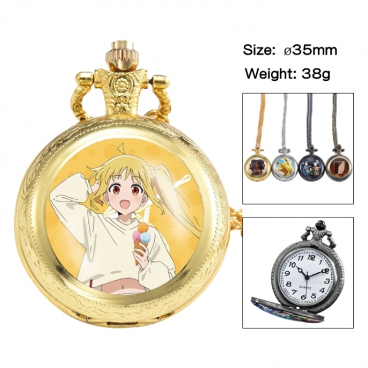 BOCCHI THE ROCK! Anime peripheral European and American retro flip pocket watch 35mm