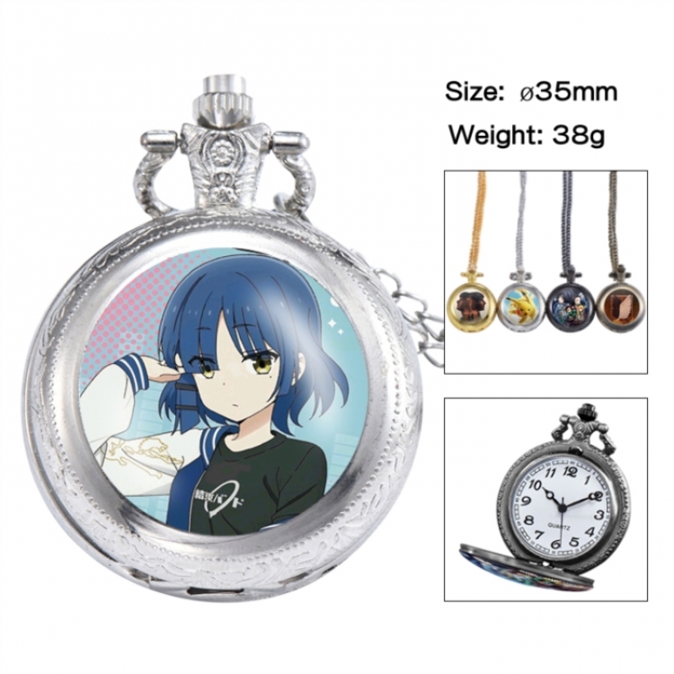 BOCCHI THE ROCK! Anime peripheral European and American retro flip pocket watch 35mm