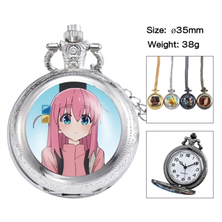 BOCCHI THE ROCK! Anime peripheral European and American retro flip pocket watch 35mm