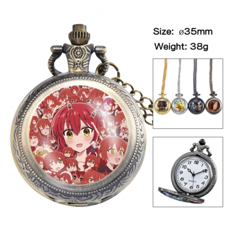 BOCCHI THE ROCK! Anime peripheral European and American retro flip pocket watch 35mm