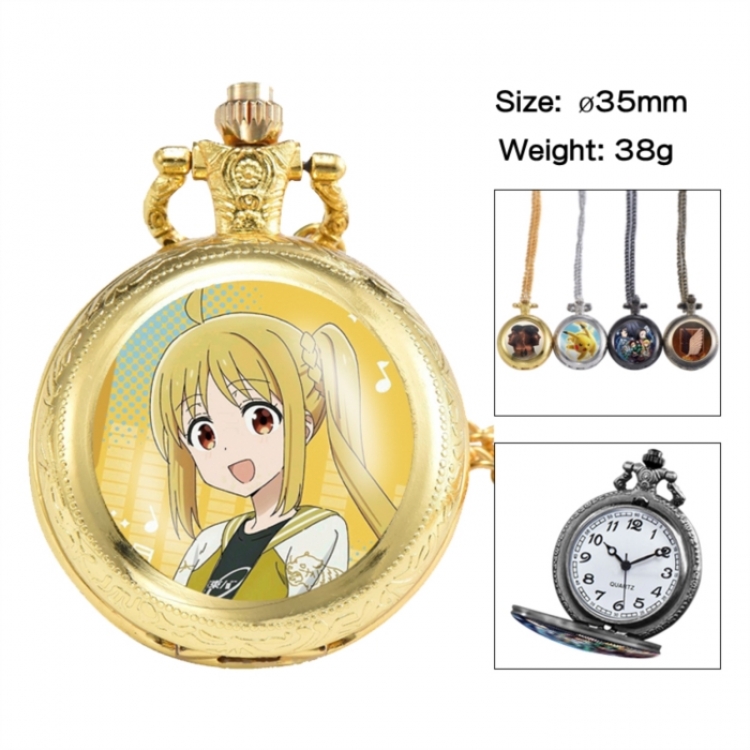 BOCCHI THE ROCK! Anime peripheral European and American retro flip pocket watch 35mm