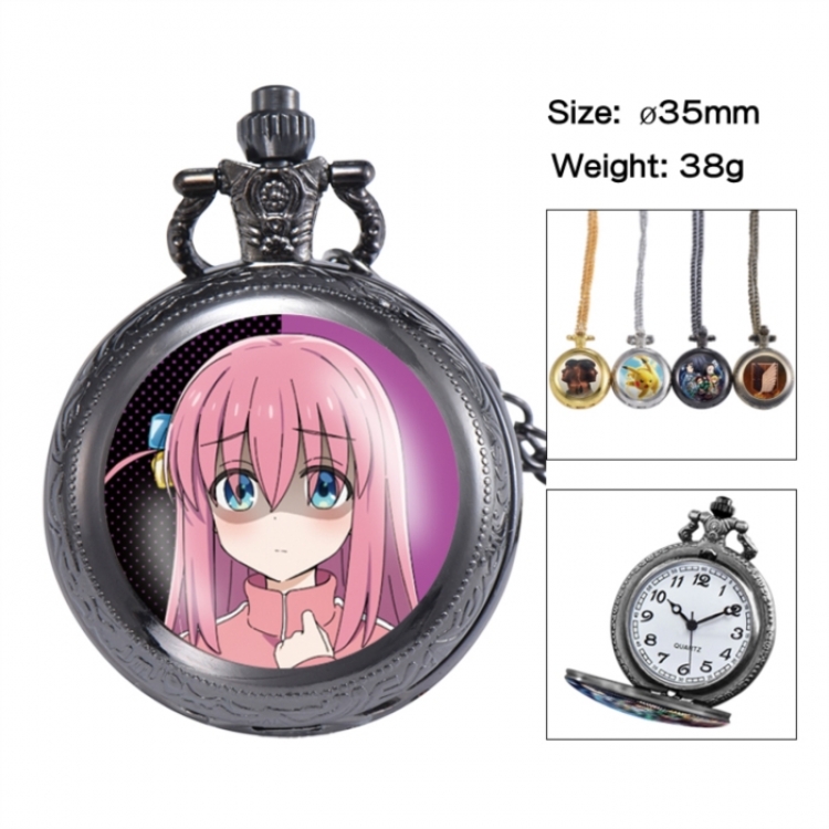 BOCCHI THE ROCK! Anime peripheral European and American retro flip pocket watch 35mm
