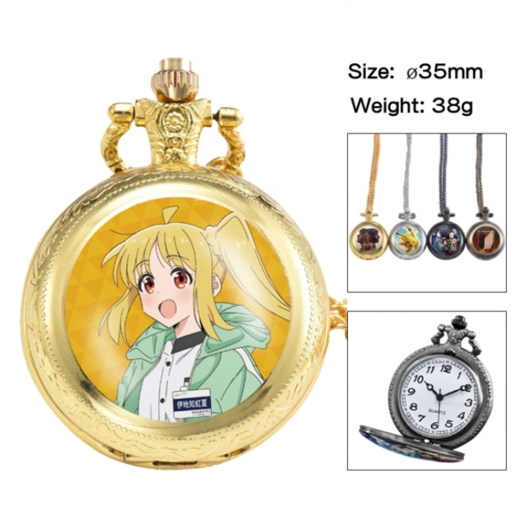 BOCCHI THE ROCK! Anime peripheral European and American retro flip pocket watch 35mm