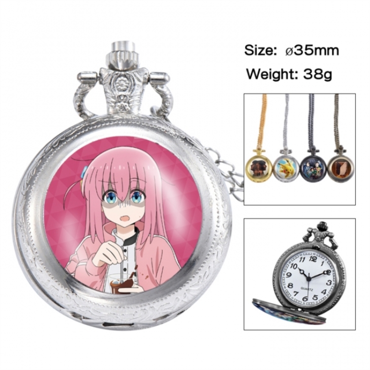 BOCCHI THE ROCK! Anime peripheral European and American retro flip pocket watch 35mm