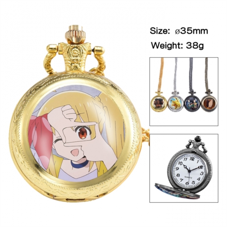 BOCCHI THE ROCK! Anime peripheral European and American retro flip pocket watch 35mm